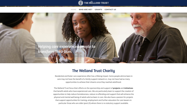 Screenshot of the The Welland Trust website