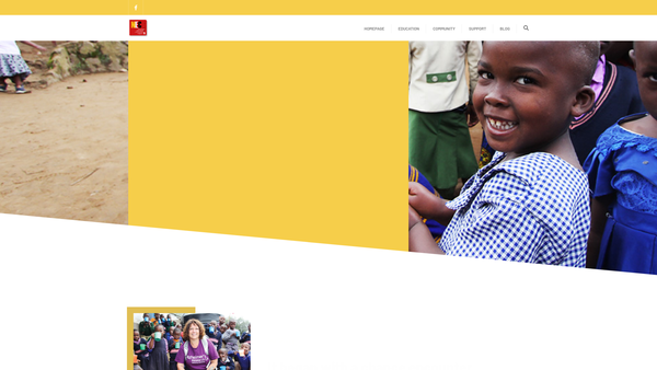 Screenshot of the Nkuringo Education And Community Support website
