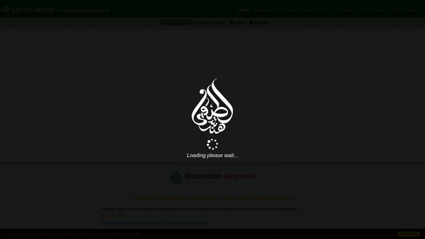 Screenshot of the Latifi Hands website
