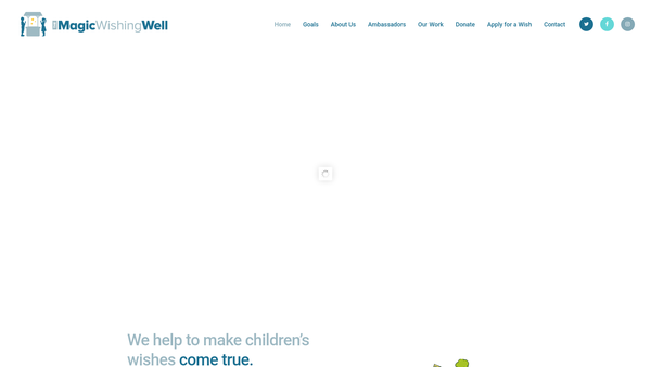 Screenshot of the The Magic Wishing Well website