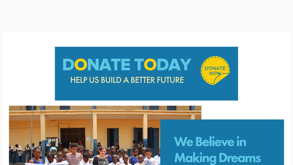 Screenshot of the Project Dream website