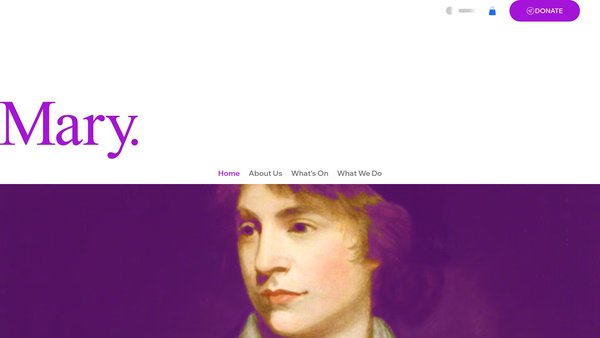 Screenshot of the The Wollstonecraft Society website