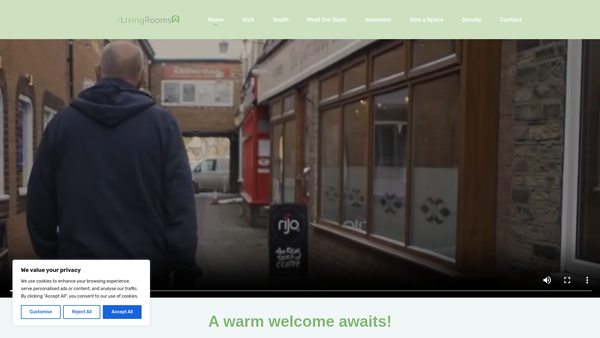 Screenshot of the The Living Rooms - Northallerton website