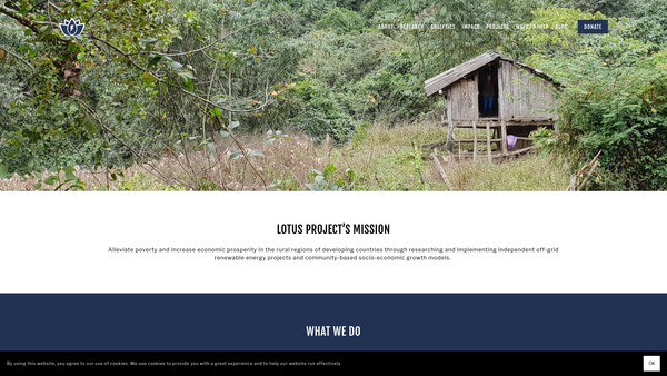 Screenshot of the Lotus Project website