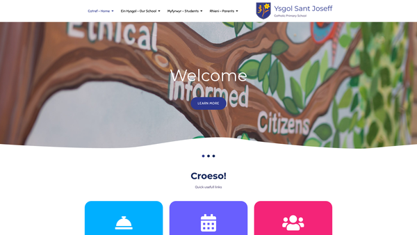 Screenshot of the St Joseph's Catholic Primary School Parent, Teachers And Friends Association website