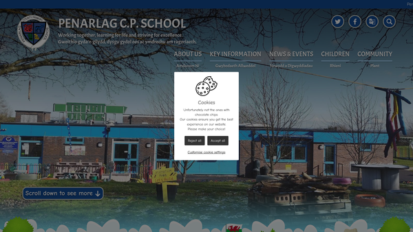 Screenshot of the Penarlag Wrap Around Care And Holiday Club website