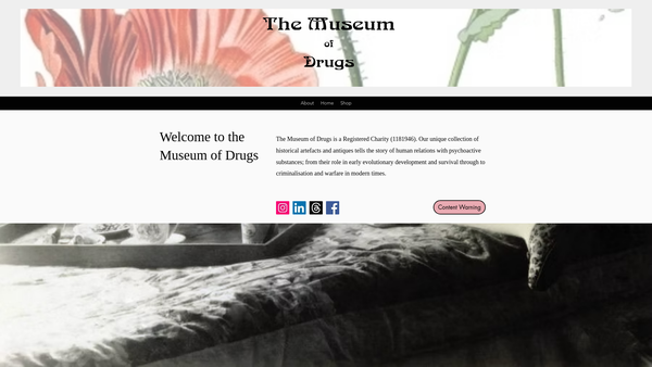 Screenshot of the The Museum Of Drugs website