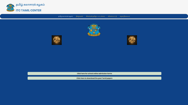 Screenshot of the Itc Tamil Centre website