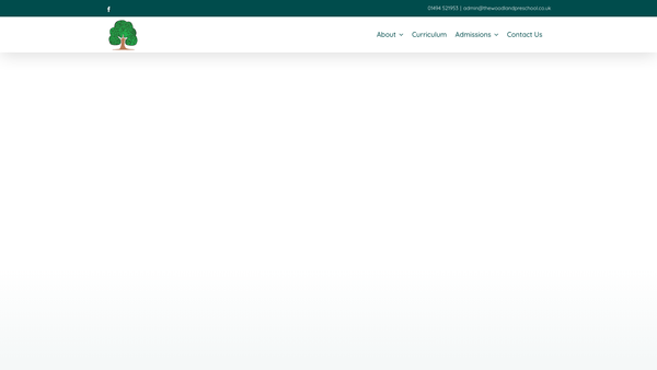Screenshot of the The Woodland Pre-School (Downley) CIO website