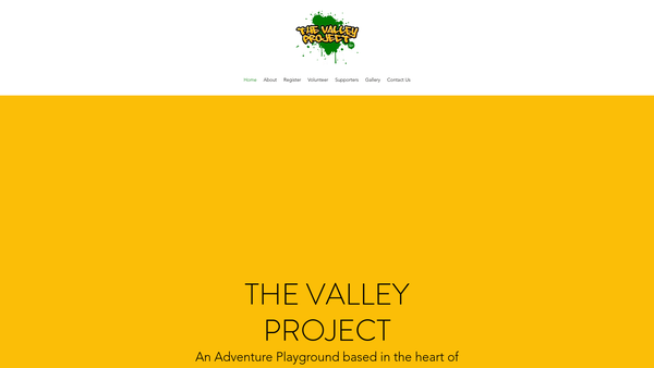 Screenshot of the The Valley Project website