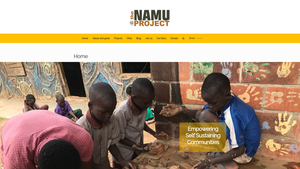 Screenshot of the The Namu Project website