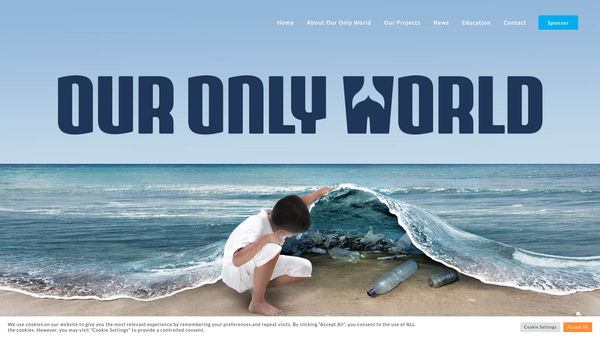Screenshot of the Our Only World website