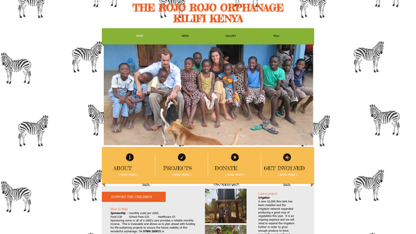 Screenshot of the Aid 4 Rojo website