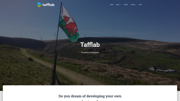 Screenshot of the Tafflab website