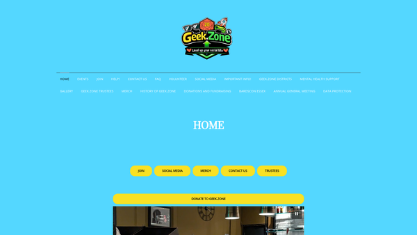 Screenshot of the Geek.zone website