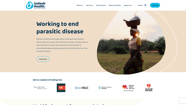 Screenshot of the Unlimit Health website