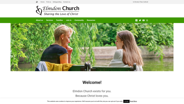 Screenshot of the The Parochial Church Council Of The Ecclesiastical Parish Of St. Nicholas, Elmdon, Diocese Of Birmingham website