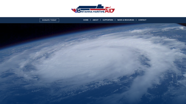 Screenshot of the Britannia Maritime Aid website