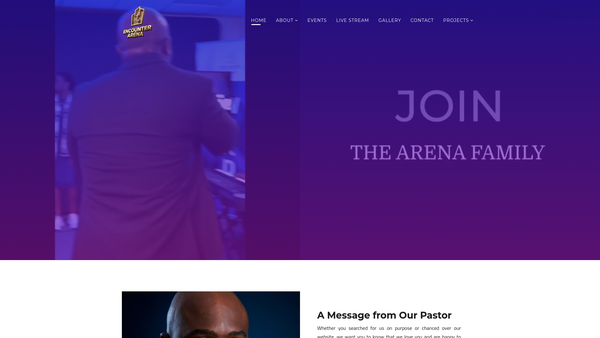 Screenshot of the Encounter Arena website