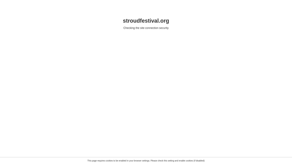Screenshot of the Stroud Festival website