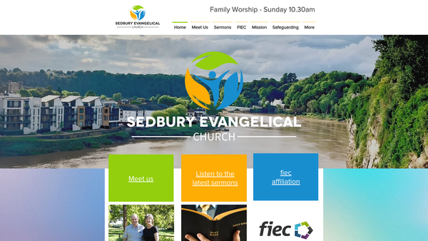 Screenshot of the Sedbury Evangelical Church website