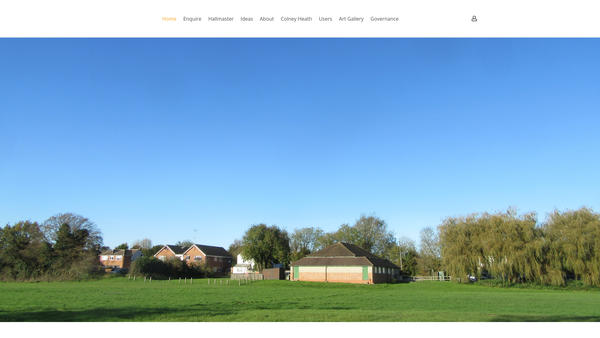 Screenshot of the Colney Heath Village Hall website