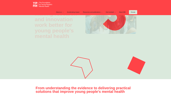 Screenshot of the The William Templeton Foundation For Young People's Mental Health website