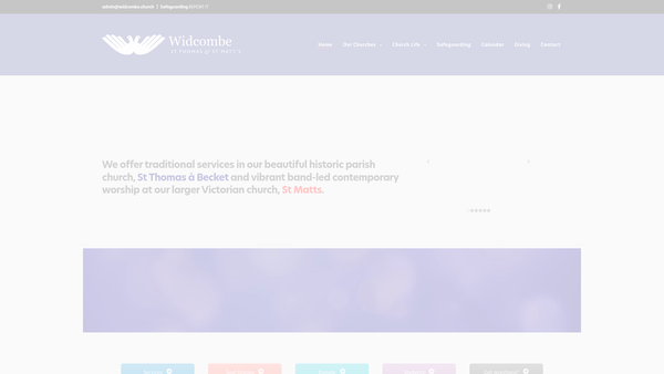 Screenshot of the The Parochial Church Council Of The Ecclesiastical Parish Of Widcombe, Bath website