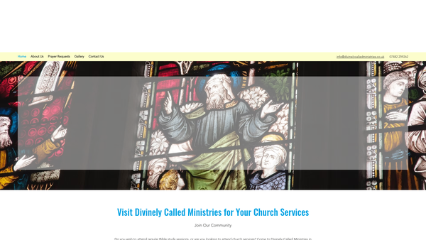 Screenshot of the Divinely Called Ministries website