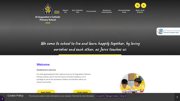 Screenshot of the St Augustine's PTA website