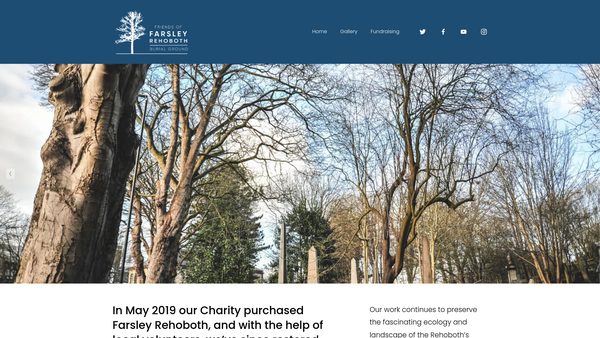 Screenshot of the The Friends Of Farsley Rehoboth Burial Ground website