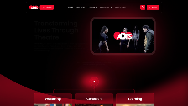 Screenshot of the Odd Arts website