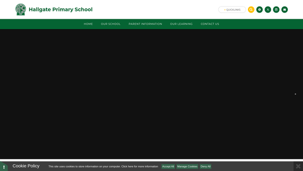 Screenshot of the Friends Of Hallgate Primary School website