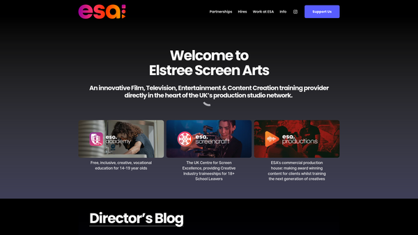 Screenshot of the ESA Community Trust website