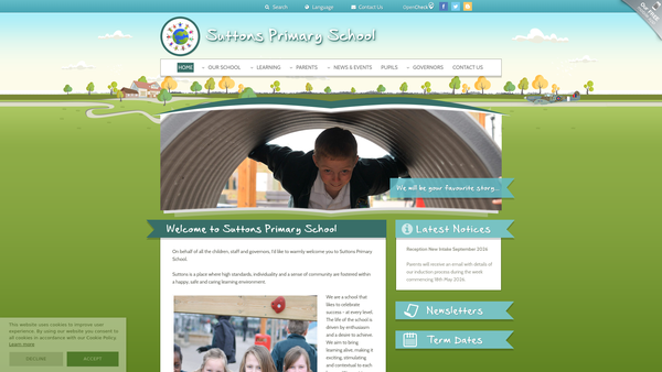 Screenshot of the The Friends Of Suttons Primary School website