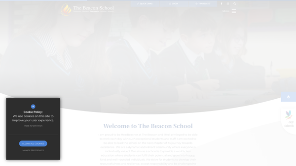 Screenshot of the Beacon Friends' Association website