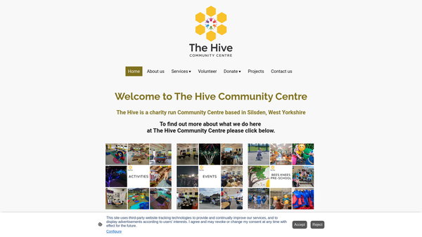 Screenshot of the The Hive Silsden CIO website
