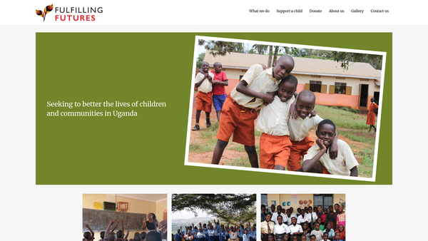 Screenshot of the Fulfilling Futures website