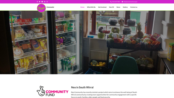 Screenshot of the Neo Community website