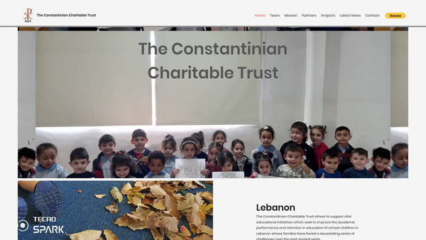 Screenshot of the The Constantinian Charitable Trust website
