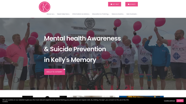 Screenshot of the We Mind & Kelly Matters website