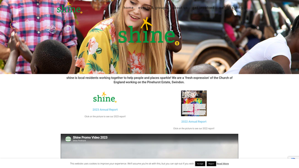 Screenshot of the Shine Pinehurst website