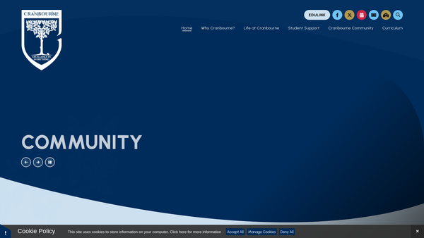 Screenshot of the Friends Of Cranbourne website