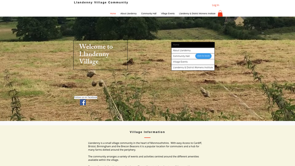 Screenshot of the Llandenny Area Community Trust website