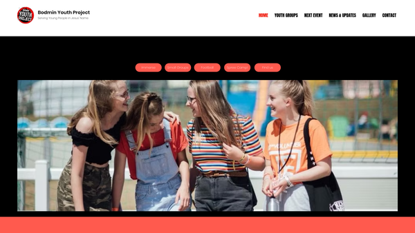 Screenshot of the Bodmin Youth Project Trust website