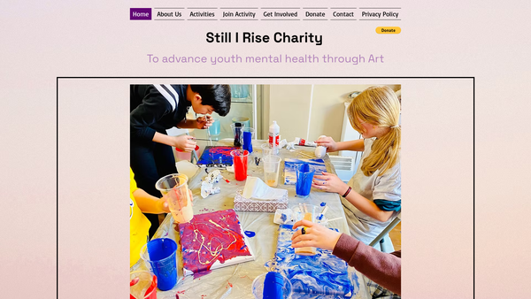 Screenshot of the Still I Rise website