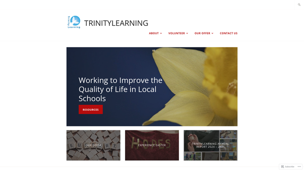 Screenshot of the Trinitylearning website