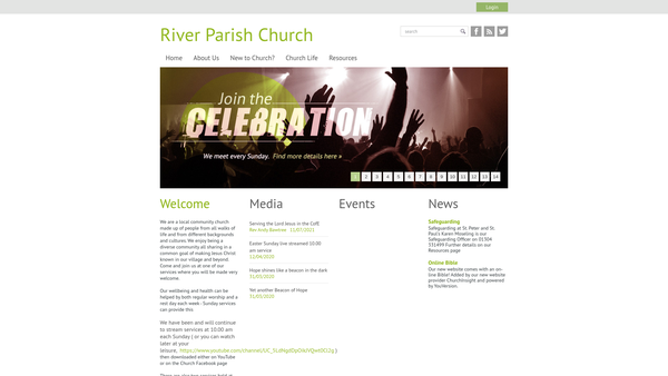 Screenshot of the The Parochial Church Council Of The Ecclesiastical Parish Of St Peter And St Paul, River website