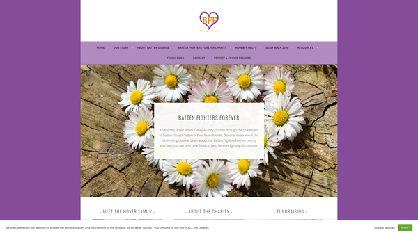 Screenshot of the Batten Fighters Forever website