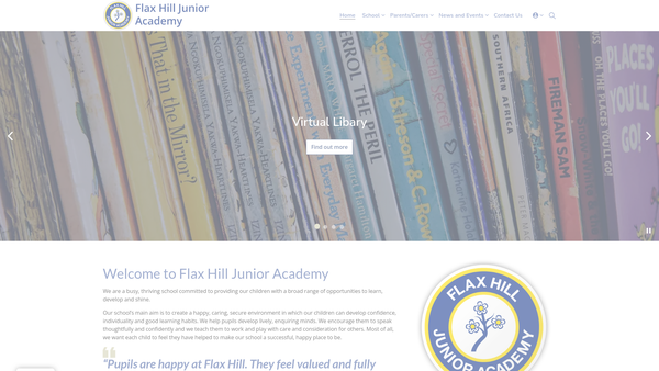 Screenshot of the Friends Of Flax Hill website